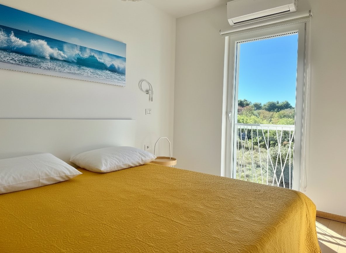 Spavaća soba Apartment Yellow s bračnim krevetom